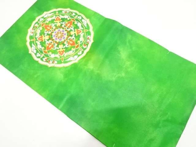 JAPANESE KIMONO / UNUSED FLORAL PATTERN WOVEN NAGOYA OBI